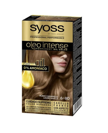 Syoss Oleo Intense Permanent Hair Color 6-80 Caramel Blonde