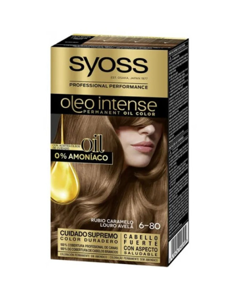 Syoss Oleo Intense Permanent Hair Color 6-80 Caramel Blonde
