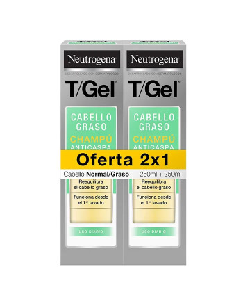 Neutrogena T/Gel Shampooing De Cheveux Huileux & Normal 2x250ml